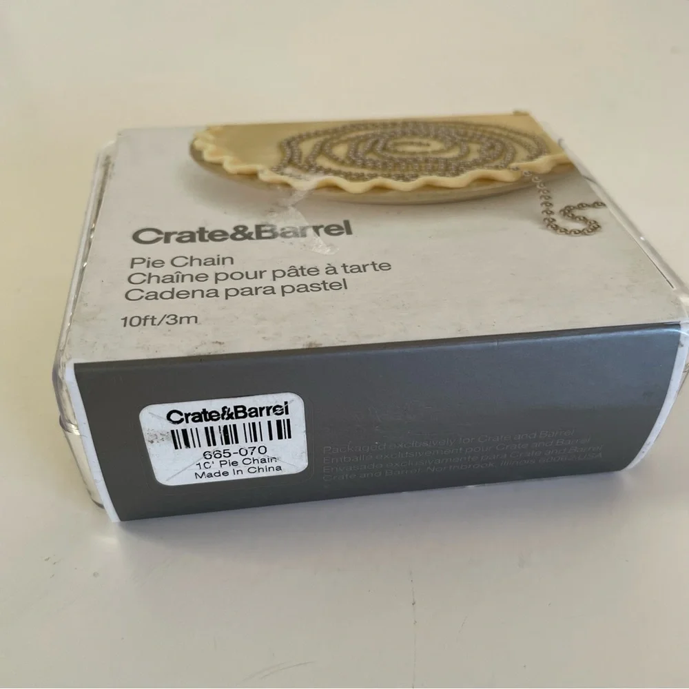 Crate & Barrel Pie Chain 10 ft NWT